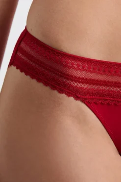 Clearance ETAM Braga de encaje ROJO