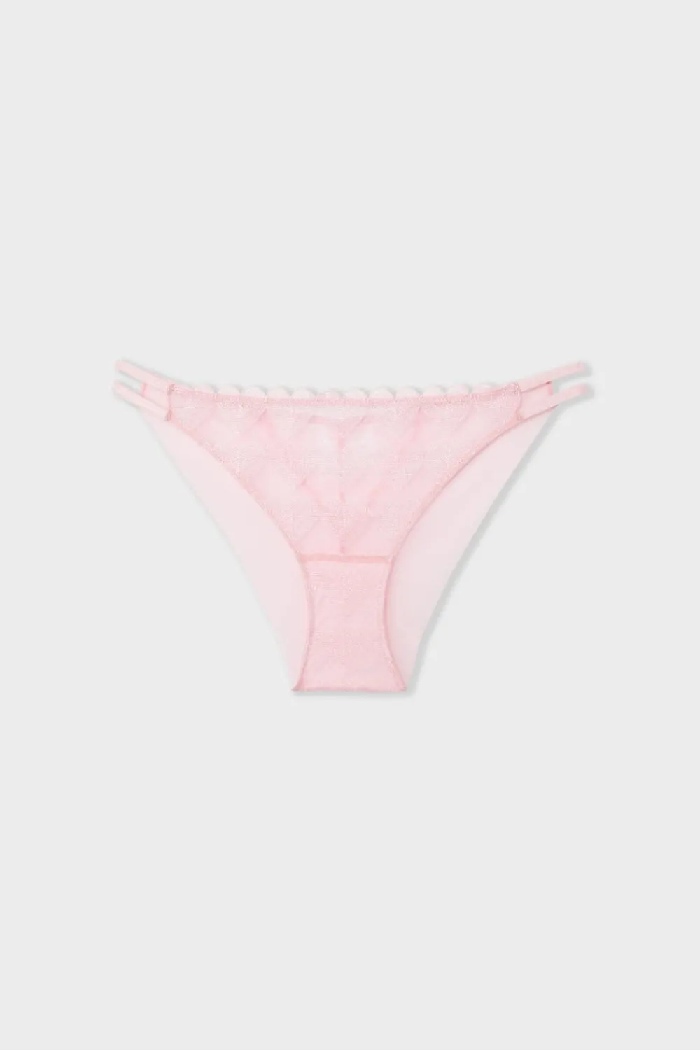 Discount ETAM Braga de encaje con motivos de corazones ROSA