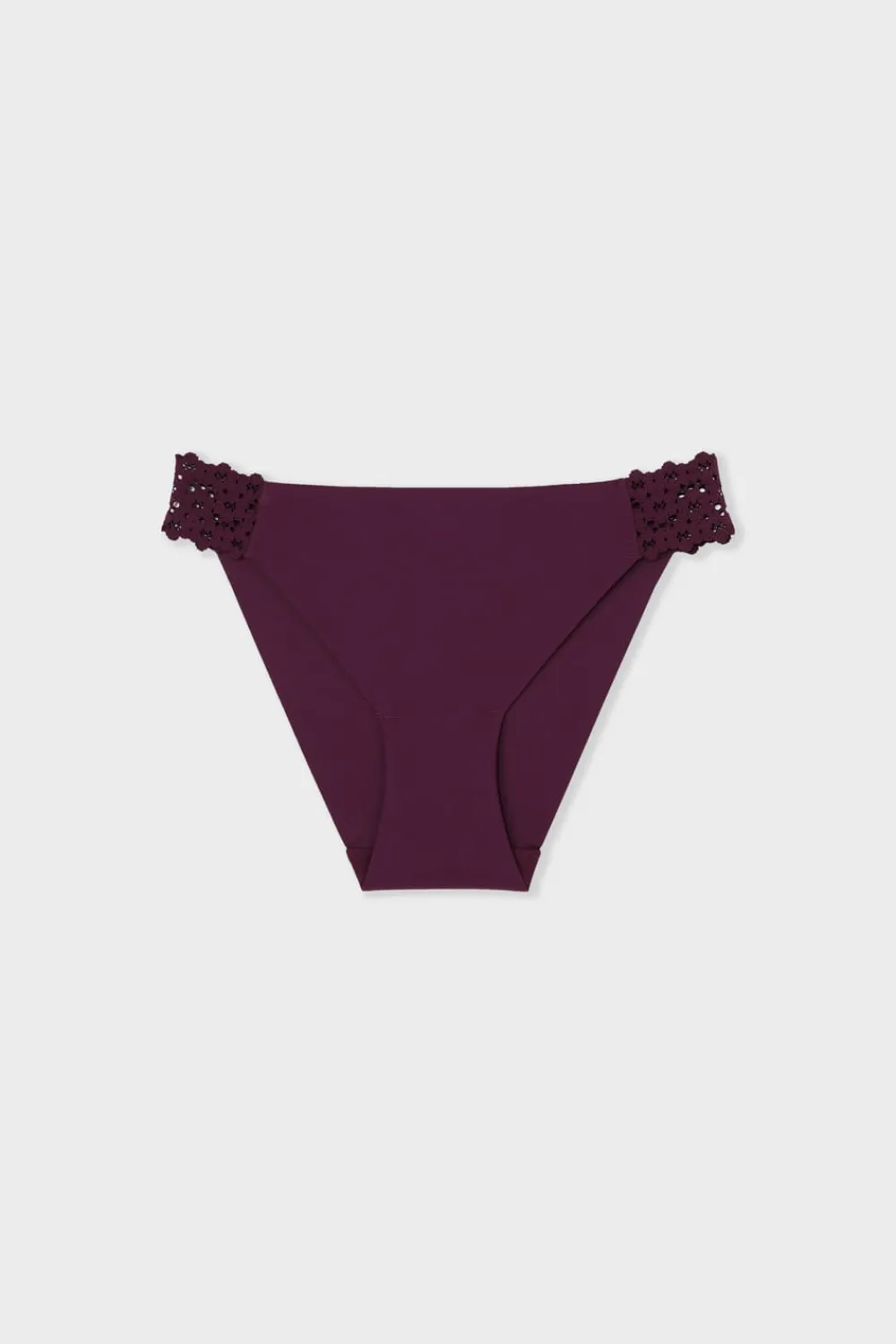 Outlet ETAM Braga de microfibra y encaje MORADO
