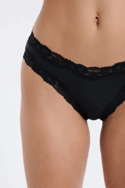 Clearance ETAM Braga de microfibra y encaje NEGRO