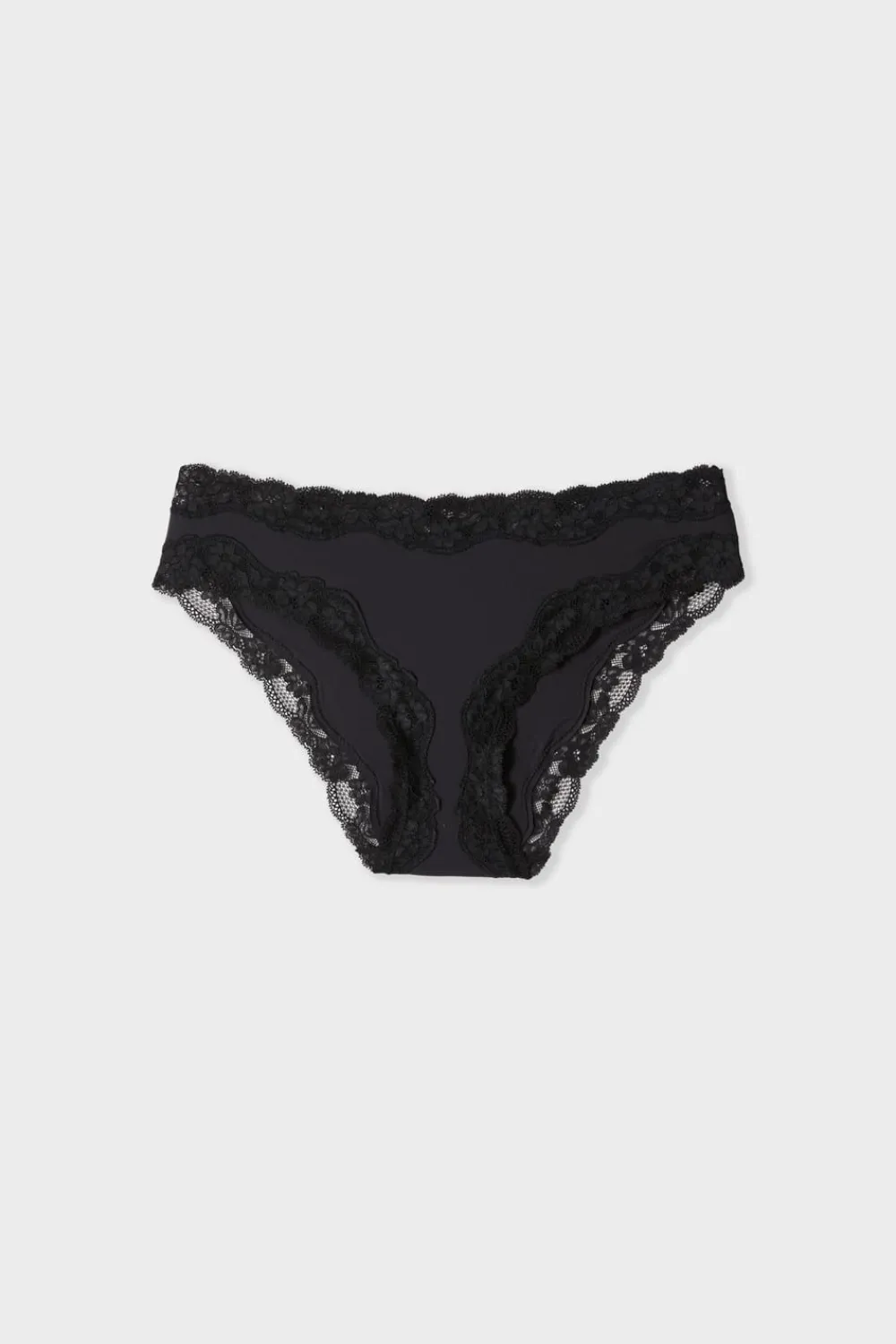 Clearance ETAM Braga de microfibra y encaje NEGRO