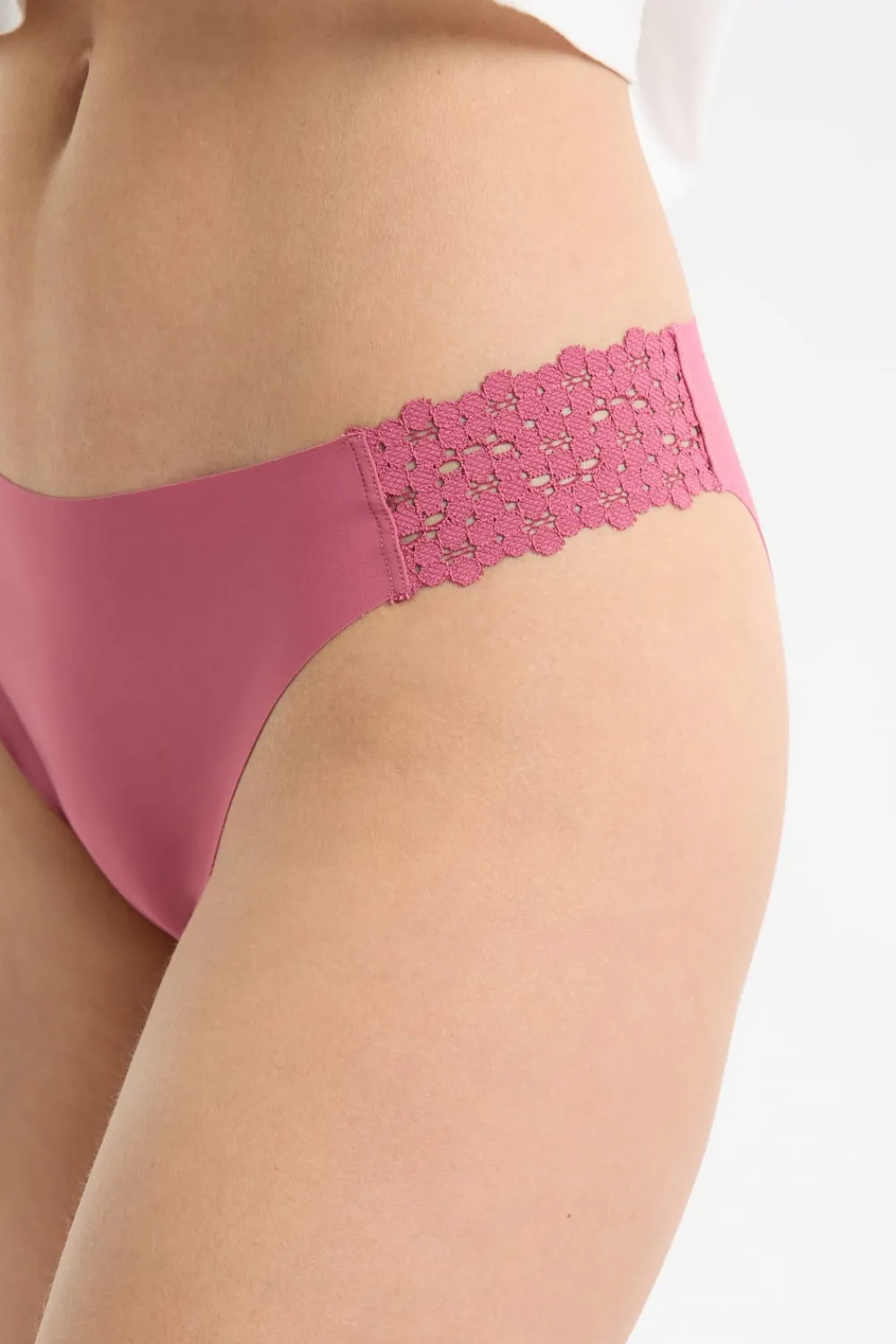 Best ETAM Braga de microfibra y encaje BLUSH