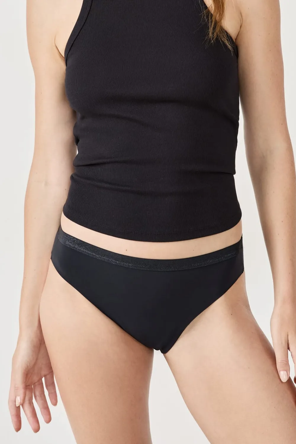 Best ETAM Braga menstrual - Flujo medio NEGRO