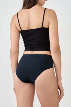 New ETAM Braga menstrual de cintura alta - Flujo abundante NEGRO
