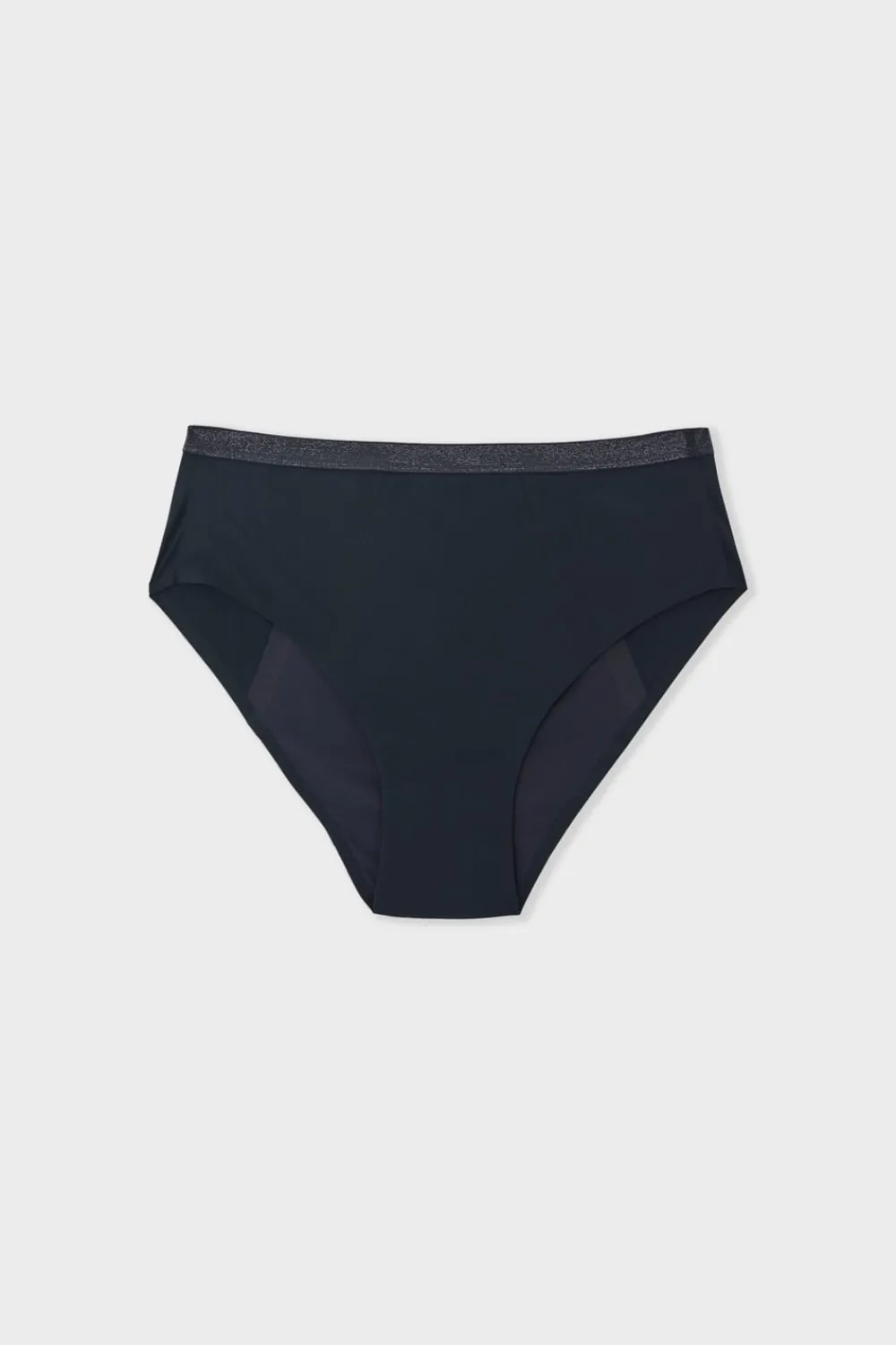 New ETAM Braga menstrual de cintura alta - Flujo abundante NEGRO