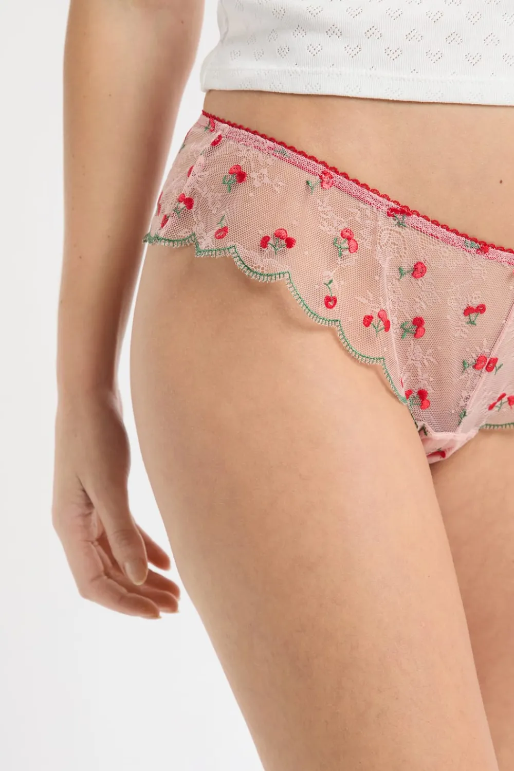 Discount ETAM Bragas brasileñas bordadas ROSA EMPOLVADO
