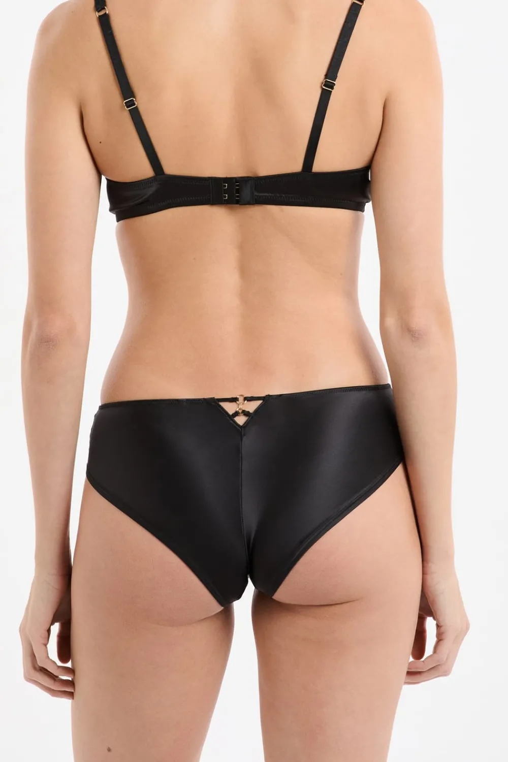 Hot ETAM Bragas brasileñas con bordado floral ANTRACITA