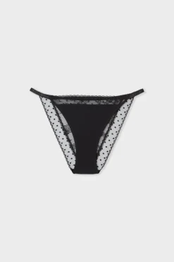 Clearance ETAM Bragas con bordados NEGRO