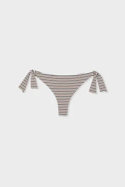 Discount ETAM Braguita brasileña de bikini con lazos y rayas MULTICOLOR