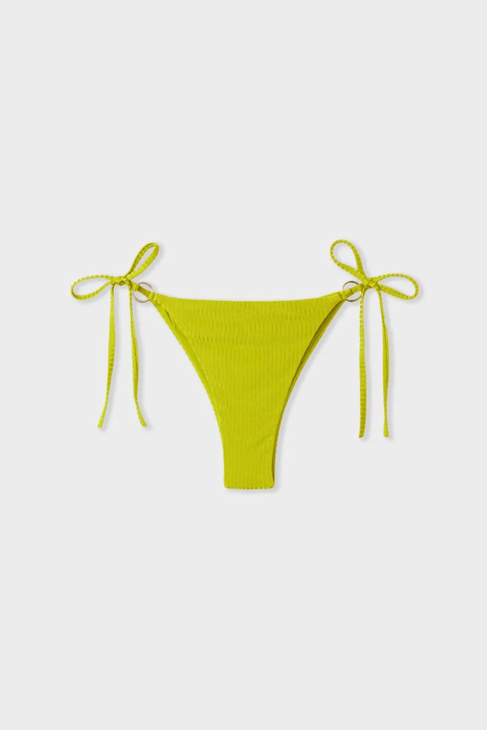 Sale ETAM Braguita brasileña de bikini con lazos AMARILLO ÁCIDO
