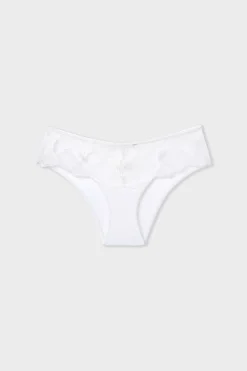 Best ETAM Braguita brasileña de encaje BLANCO