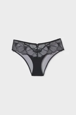 Hot ETAM Braguita brasileña de encaje NEGRO