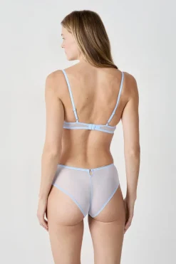 Online ETAM Braguita brasileña de tul bordado AZUL