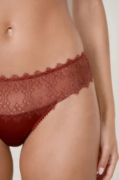 Hot ETAM Braguita con encaje MARRÓN
