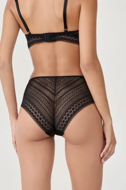 ETAM Braguita culotte con detalle de encaje NEGRO