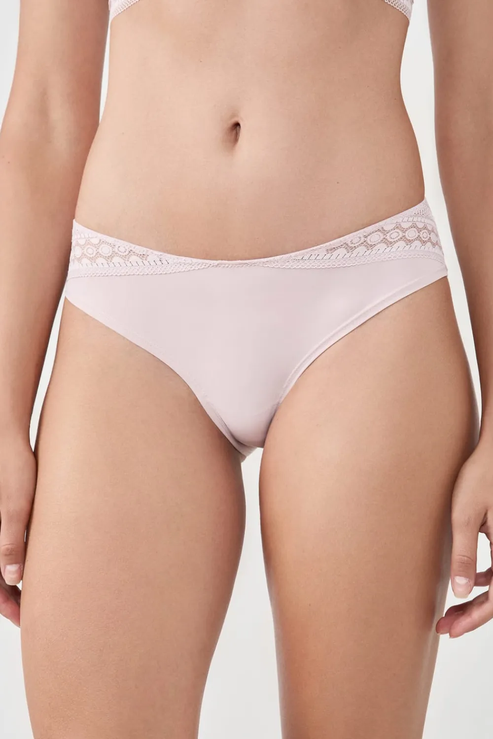 Online ETAM Braguita culotte con detalle de encaje ROSA EMPOLVADO