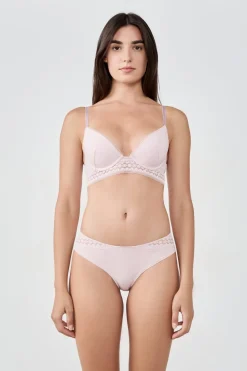Online ETAM Braguita culotte con detalle de encaje ROSA EMPOLVADO