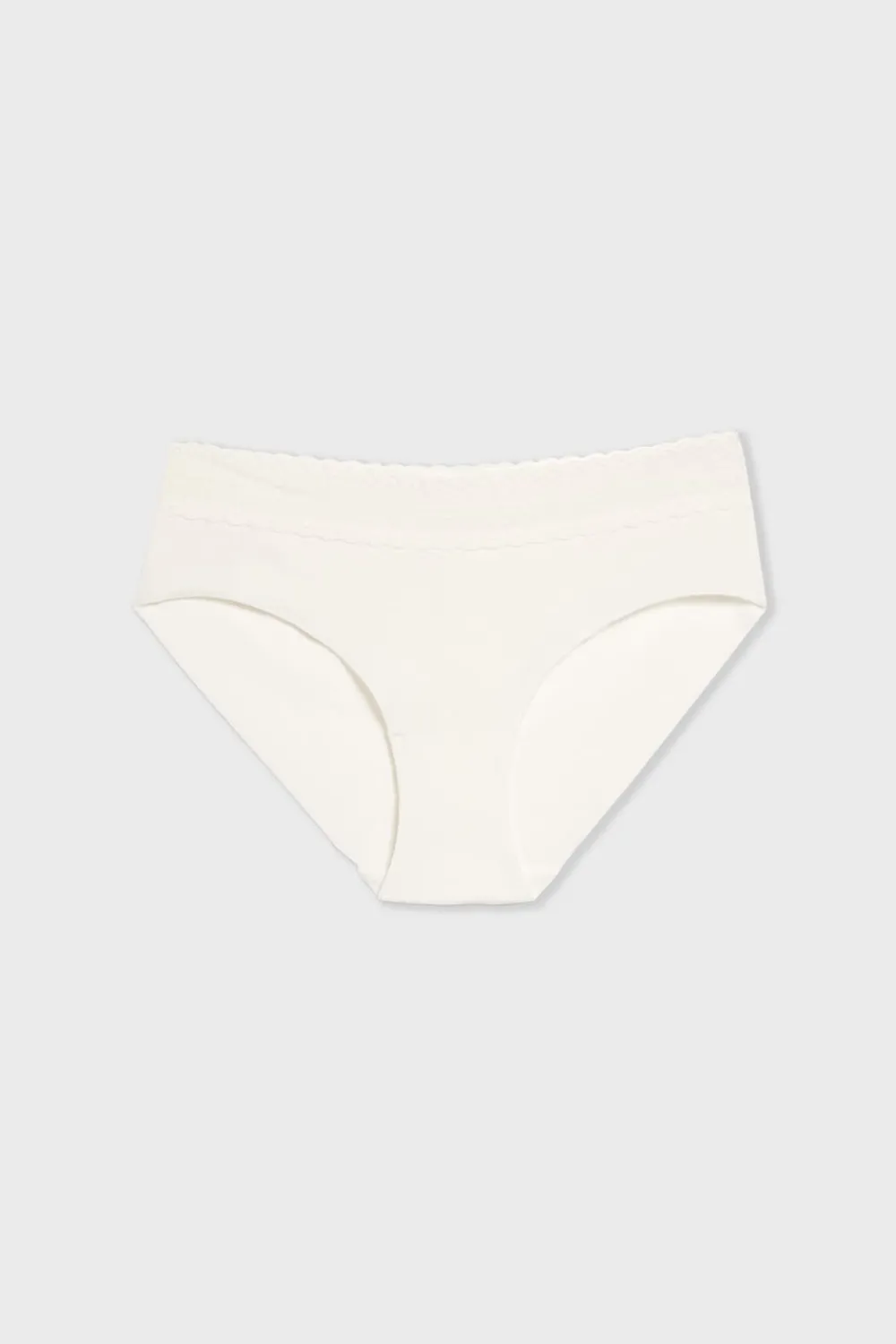 Discount ETAM Braguita culotte de algodón sin costuras BLANCO