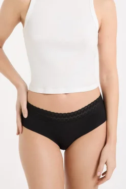 Outlet ETAM Braguita culotte de algodón sin costuras NEGRO