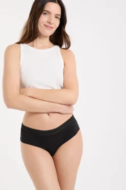 Outlet ETAM Braguita culotte de algodón sin costuras NEGRO