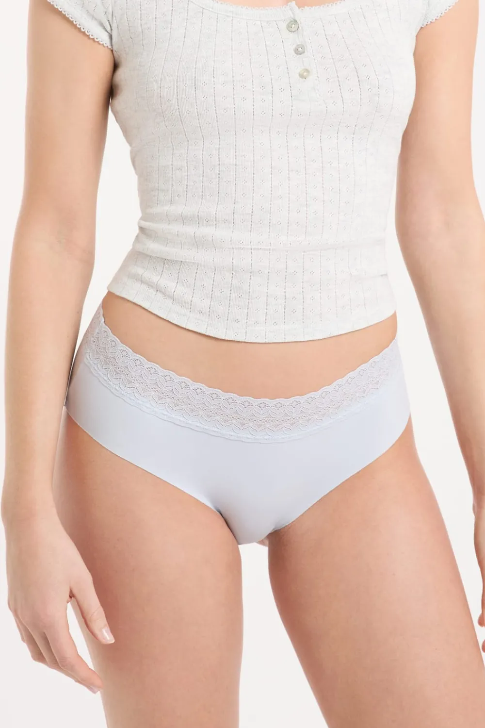 Outlet ETAM Braguita culotte de algodón sin costuras GRIS CLARO