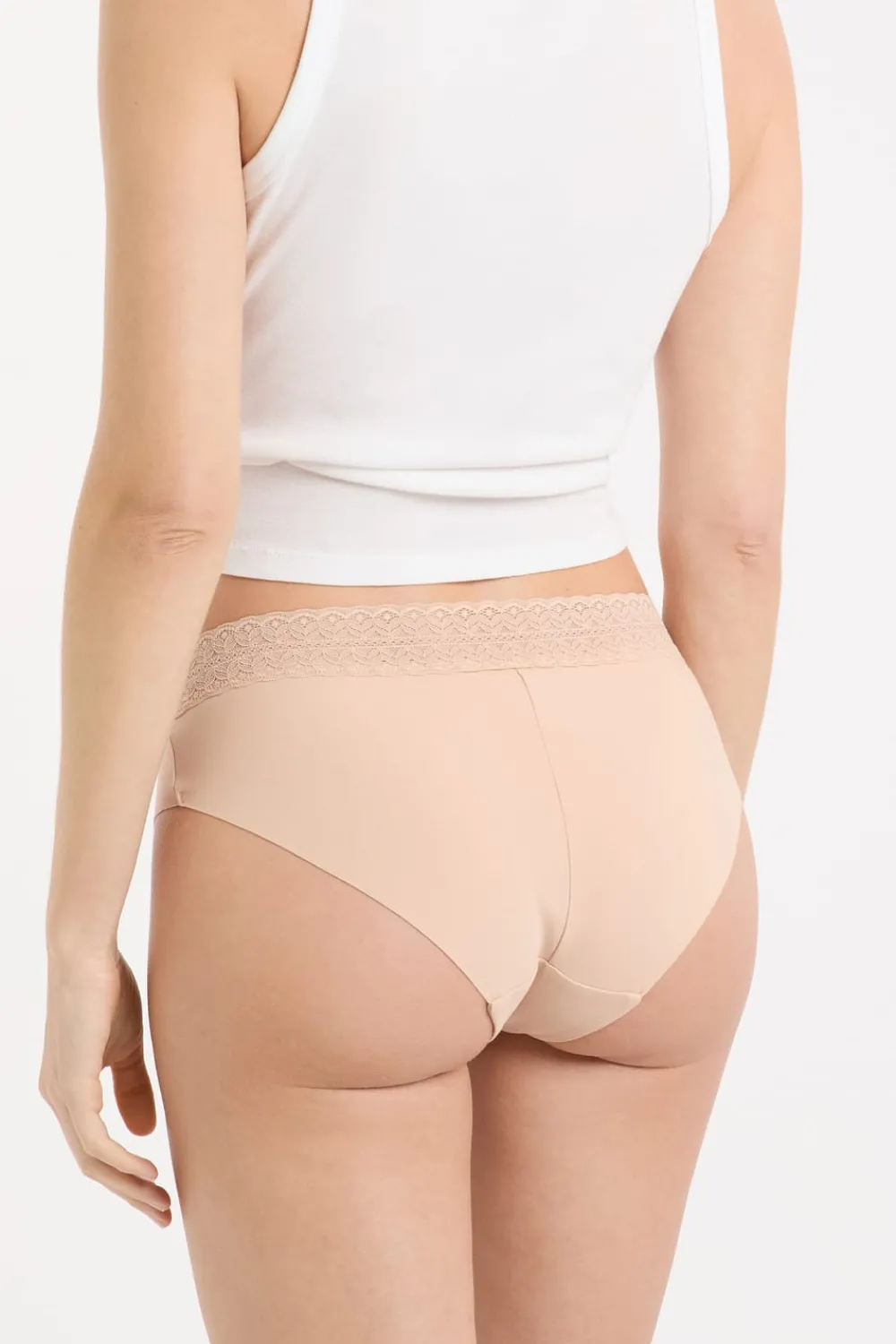 Discount ETAM Braguita culotte de algodón sin costuras ARENA