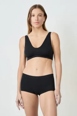 New ETAM Braguita culotte de canalé NEGRO