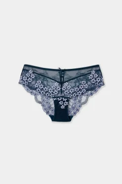 Hot ETAM Braguita culotte de encaje AZUL NOCHE