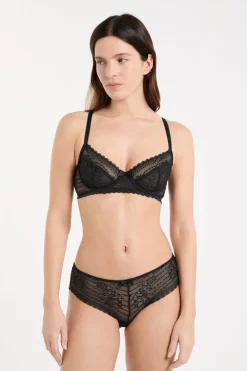 Hot ETAM Braguita culotte de encaje NEGRO