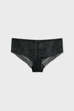 Hot ETAM Braguita culotte de encaje NEGRO