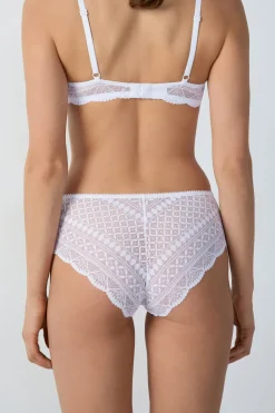 Hot ETAM Braguita culotte de encaje BLANCO