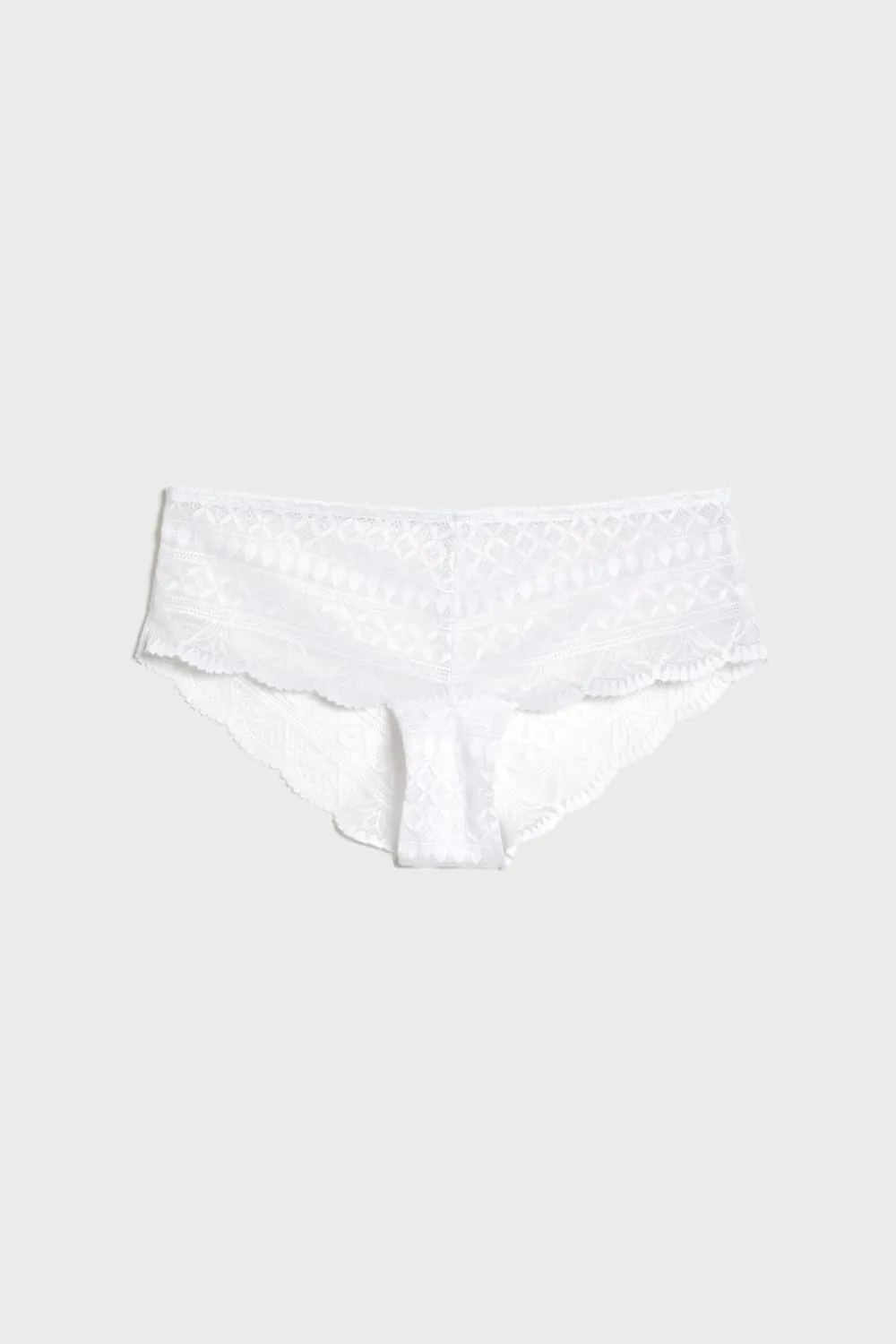 Hot ETAM Braguita culotte de encaje BLANCO