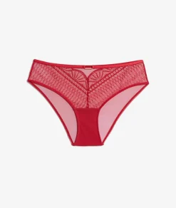 Sale ETAM Braguita culotte de encaje ROJO