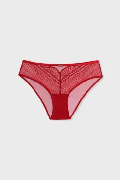 Sale ETAM Braguita culotte de encaje ROJO