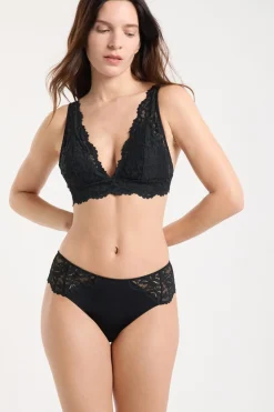 Clearance ETAM Braguita culotte de encaje NEGRO