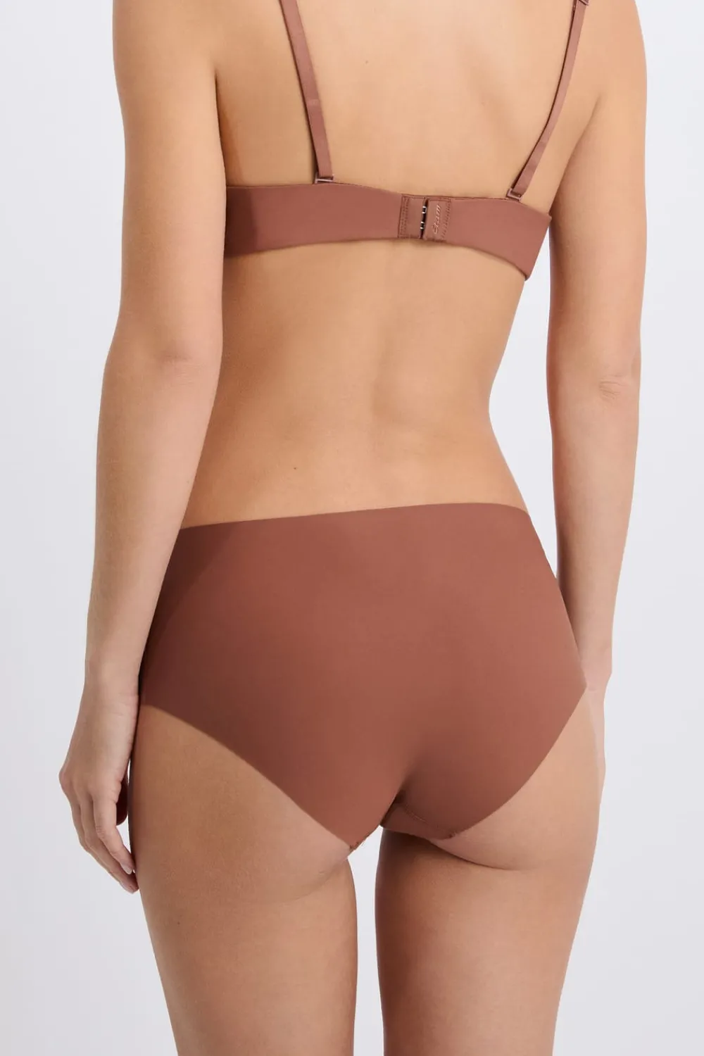 Clearance ETAM Braguita culotte de microfibra MARRÓN