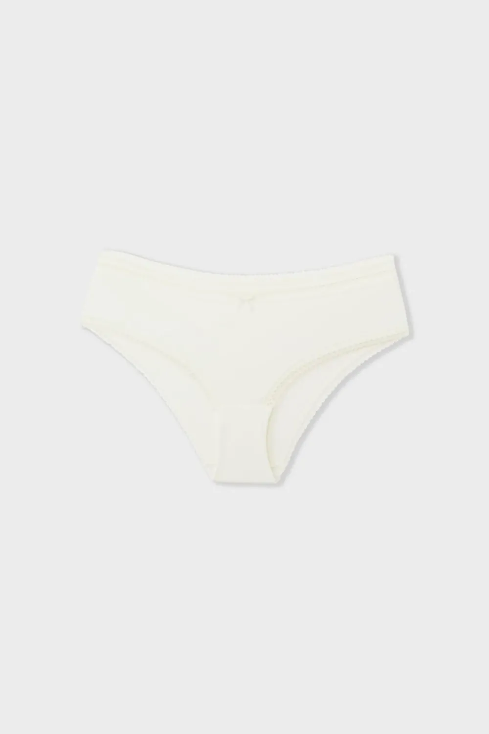 Hot ETAM Braguita culotte de microfibra con detalle de encaje BLANCO
