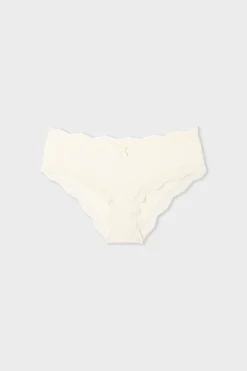 Clearance ETAM Braguita culotte de microfibra con cordones BLANCO