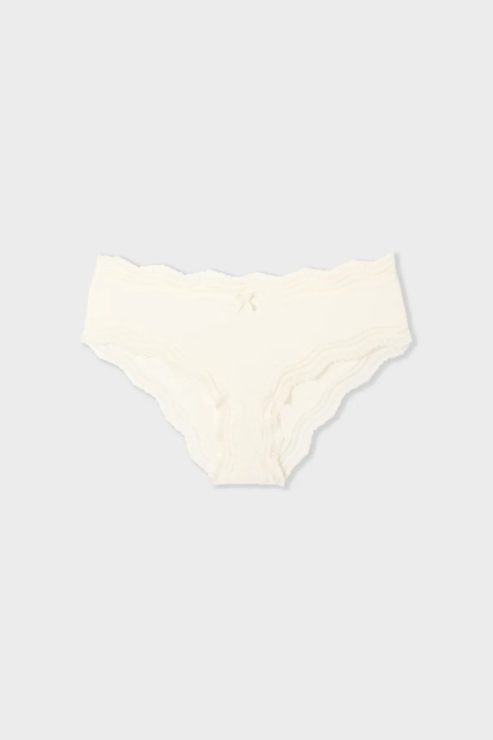 Clearance ETAM Braguita culotte de microfibra con cordones BLANCO