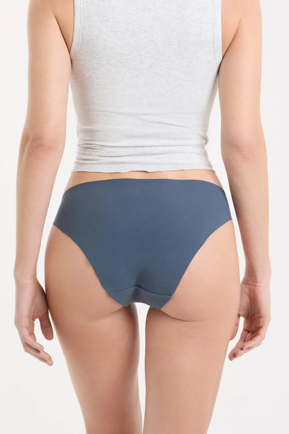 Discount ETAM Braguita de algodón sin costuras AZUL PETRÓLEO