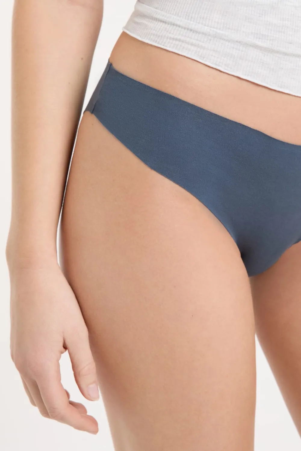 Discount ETAM Braguita de algodón sin costuras AZUL PETRÓLEO