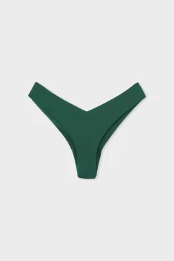 Sale ETAM Braguita de bikini brasileña de pierna alta con acabado satinado ESMERALDA
