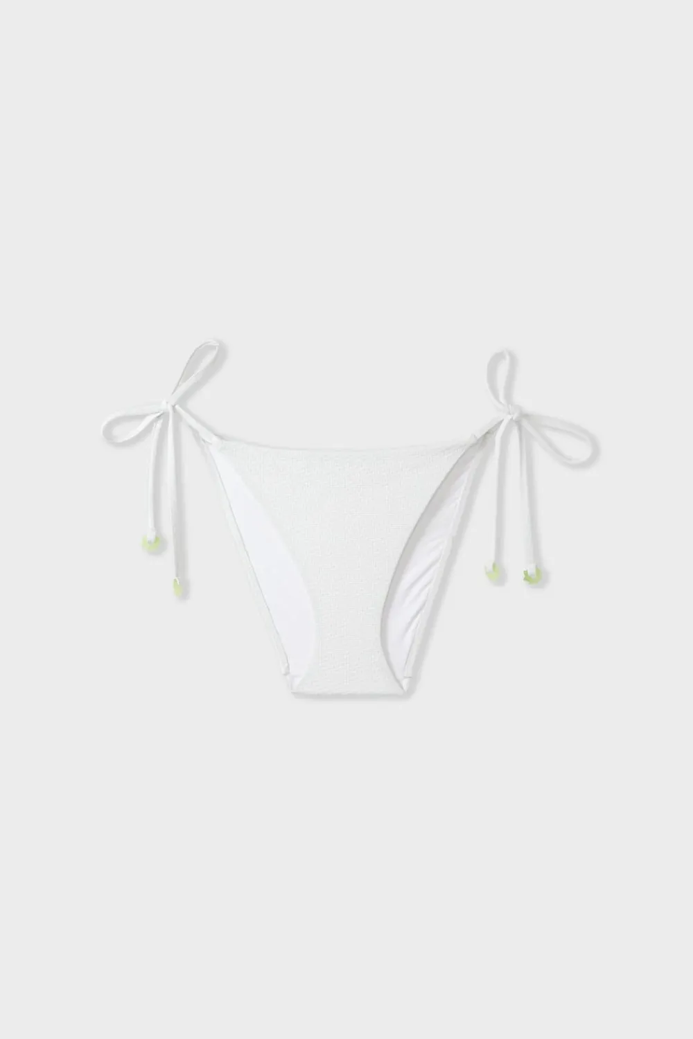 Sale ETAM Braguita de bikini brasileña con lazos BLANCO