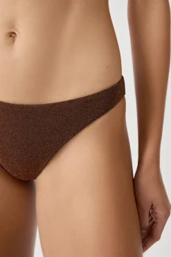 Hot ETAM Braguita de bikini brillante MARRÓN