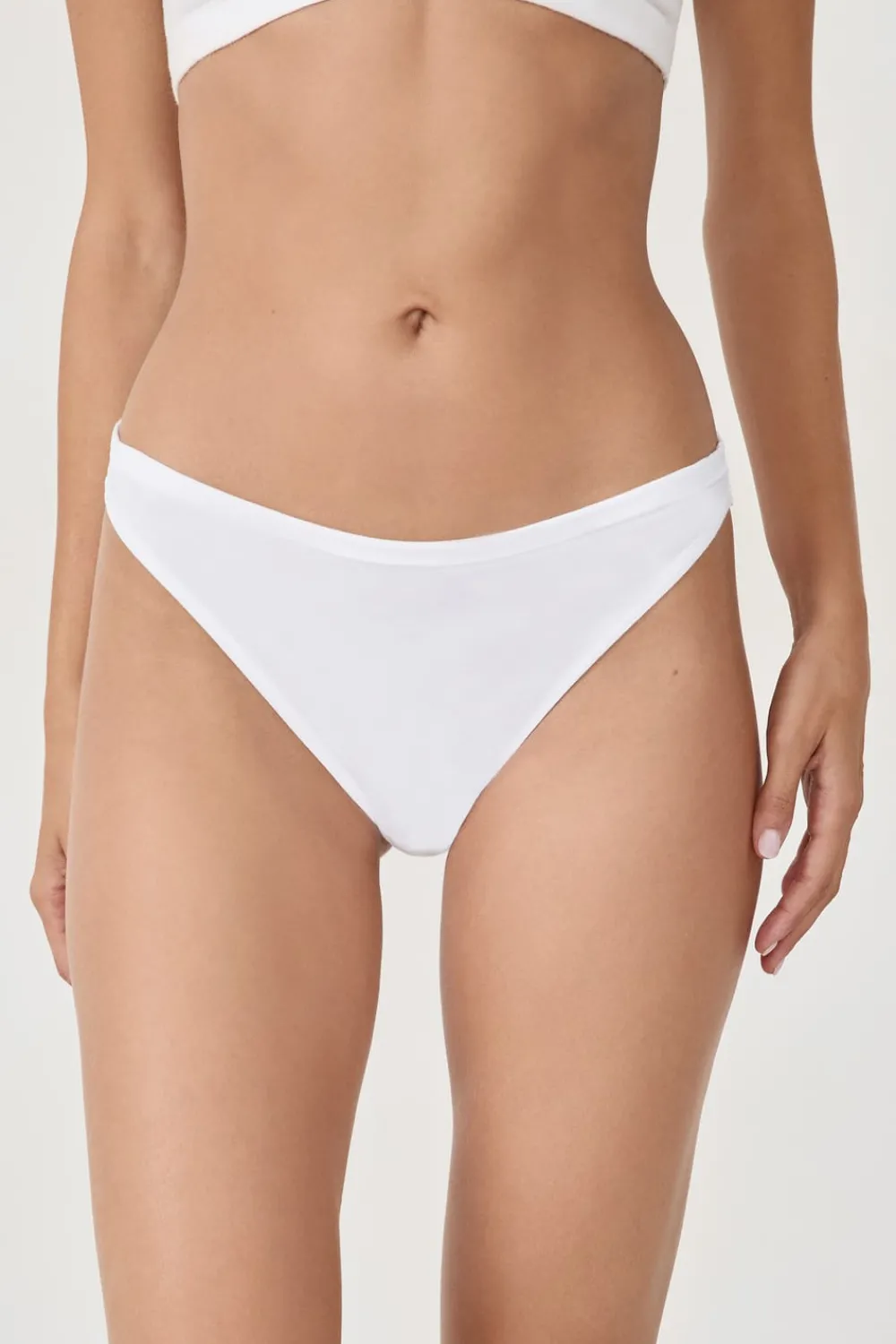Discount ETAM Braguita de bikini de algodón BLANCO