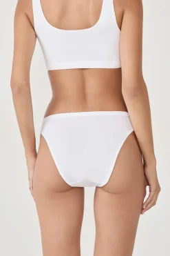 Discount ETAM Braguita de bikini de algodón BLANCO
