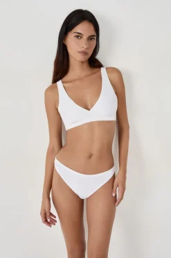 Discount ETAM Braguita de bikini de algodón BLANCO