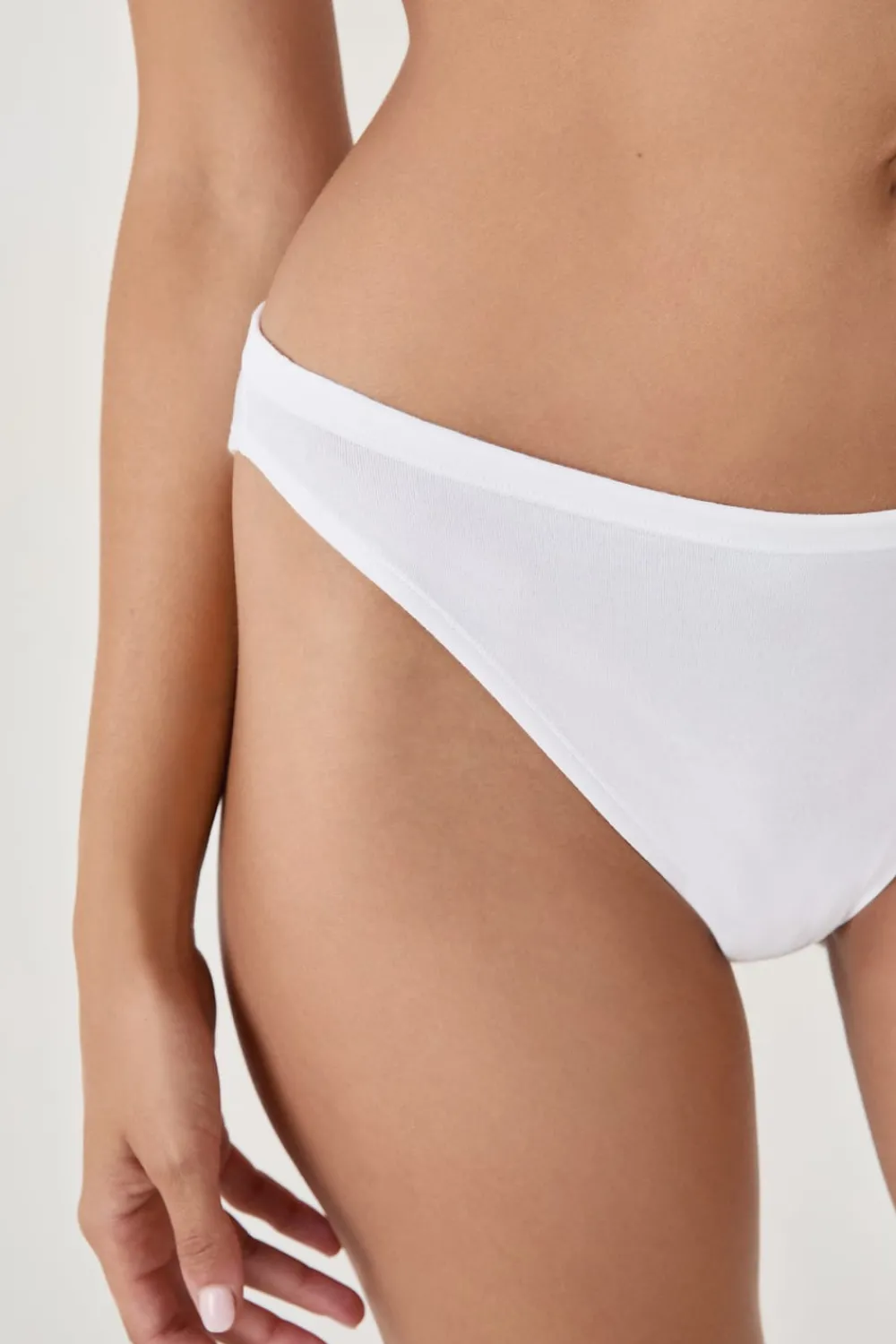 Discount ETAM Braguita de bikini de algodón BLANCO