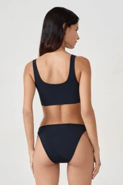 Discount ETAM Braguita de bikini de algodón NEGRO