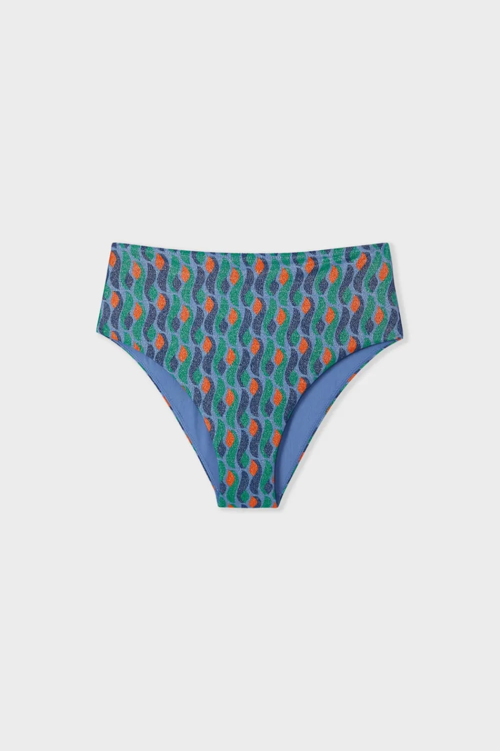 New ETAM Braguita de bikini de cintura alta brillante ESTAMPADO